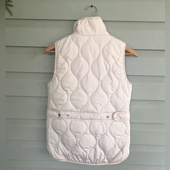 J. CREW Quilted warm signature puffer Excursion Vest cream EUC women’s sz xxs - Picture 4 of 15